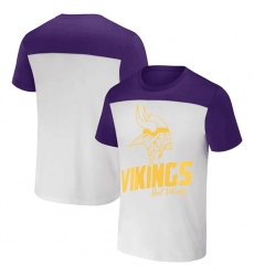 Men Minnesota Vikings Cream Purple X Darius Rucker Collection Colorblocked T Shirt