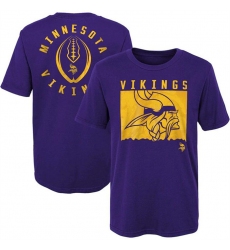 Men Minnesota Vikings Purple Preschool Liquid Camo Logo T Shirt