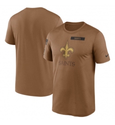 Men New Orleans Saints 2023 Brown Salute To Service Legend Performance T Shirt