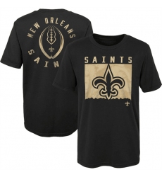 Men New Orleans Saints Black Preschool Liquid Camo Logo T Shirt
