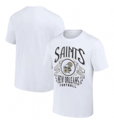 Men New Orleans Saints White X Darius Rucker Collection Vintage Football T Shirt