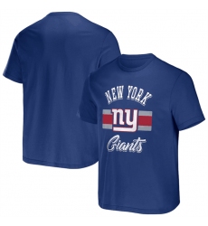 Men New York Giants Blue X Darius Rucker Collection Stripe T Shirt