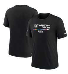 Men Las Vegas Raiders 2022 Black Crucial Catch Performance T Shirt