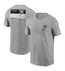 Men Las Vegas Raiders Grey Team Incline T Shirt