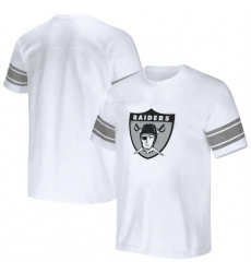 Men Las Vegas Raiders White X Darius Rucker Collection Football Striped T Shirt