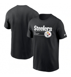 Men Pittsburgh Steelers Black Division Essential T Shirt