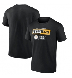 Men Pittsburgh Steelers Black X Bud Light T Shirt