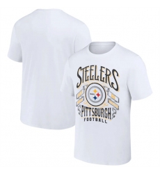 Men Pittsburgh Steelers White X Darius Rucker Collection Vintage Football T Shirt