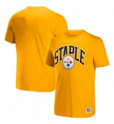 Men Pittsburgh Steelers X Staple Gold Logo Lockup T Shirt
