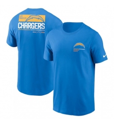 Men Los Angeles Chargers Light Blue Team Incline T Shirt