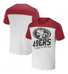 Men San Francisco 49ers Cream Red X Darius Rucker Collection Colorblocked T Shirt