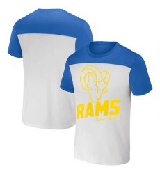 Men Los Angeles Rams Cream Blue X Darius Rucker Collection Colorblocked T Shirt