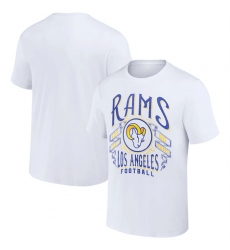 Men Los Angeles Rams White X Darius Rucker Collection Vintage Football T Shirt