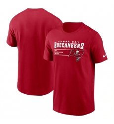 Men Tampa Bay Buccaneers Red Division Essential T Shirt