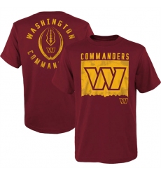 Men Washington Commanders Burgundy Preschool Liquid Camo Logo T Shirt