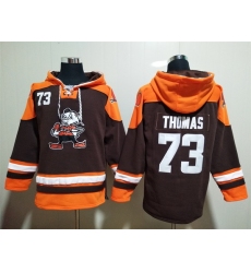 Cleveland Browns Sitched Pullover Hoodie #73 Joe Thomas