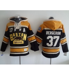 Men Boston Bruins 37 Patrice Bergeron Black 2016 Winter Classic Hoodie Stitched NHL Jersey