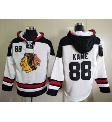 Men Chicago Blackhawks Patrick Kane 88 White Stitched NHL Hoodie