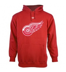 Men Detroit Red Wings Old Time Hockey Big Logo with Crest Pullover
