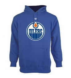 Men Edmonton Oilers Old Time Hockey Big Logo with Crest Pullover