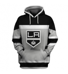 Men LA Los Angeles Kings Gray All Stitched Hooded Sweatshirt