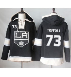 Men Los Angeles Kings 73 Tyler Toffoli Black Sawyer Hooded Sweatshirt Stitched NHL Jersey