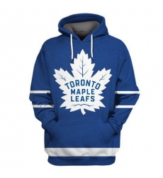 Men Toronto Maple Leafs Blue All Stitched Hooded Sweatshirt
