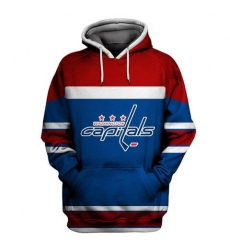 Men Washington Capitals Blue All Stitched Hooded Sweatshirt