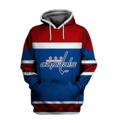 Men Washington Capitals Blue All Stitched Hooded Sweatshirt