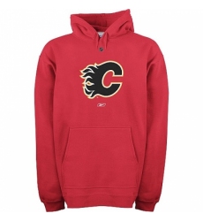 NHL Mens Reebok Calgary Flames Primary Logo Hooded Sweatshirt