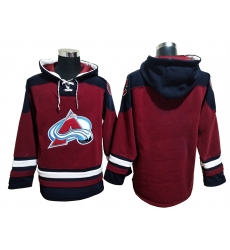 Men Colorado Avalanche Blank Red Stitched NHL Hoodie