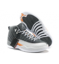 Air Jordan 12 Shoes 2013 Mens Anti Fur Grey White