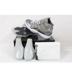 Air Jordan 11 Shoes 2014 Mens Grey White