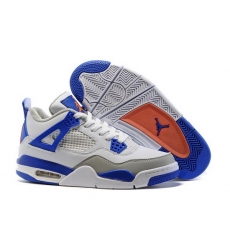 Air Jordan 4 Men Shoes Blue White Gray