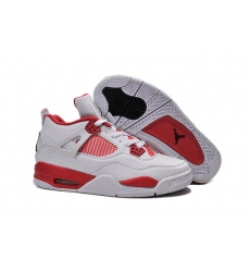 Air Jordan 4 Men Shoes White Red