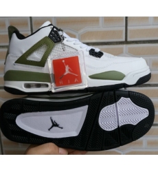 Men Air Jordan 4 Retro Men Shoes White Black Green