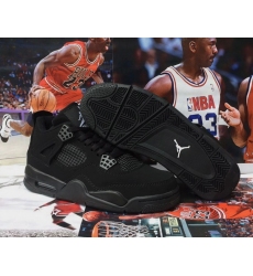Nike Air Jordan 4 Retro All Black Throwback Men Shoes
