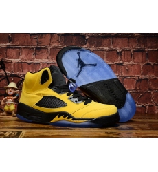 Air Jordan 5 Yellow Black Retro Men Shoes