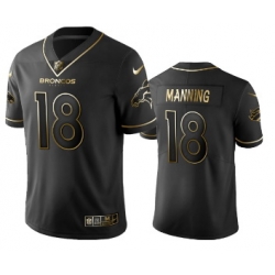 Nike Denver Broncos 18 Peyton Manning Black Gold Limited Player NFL Jersey