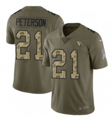 Men Nike Arizona Cardinals 21 Patrick Peterson Limited OliveCamo 2017 Salute to Service NFL Jersey