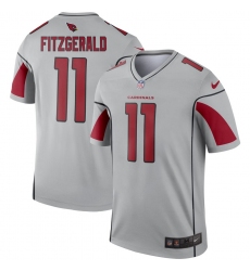 Nike Cardinals 11 Larry Fitzgerald Silver Inverted Legend Jersey