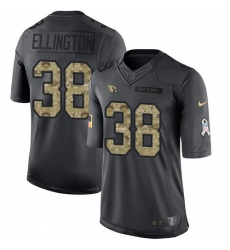 Nike Cardinals #38 Andre Ellington Black Mens Stitched NFL Limited 2016 Salute to Service Jersey