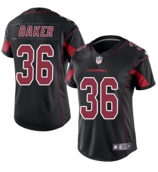 Nike Cardinals #36 Budda Baker Black Womens Stitched NFL Limited Rush Jersey