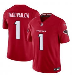 Men Atlanta Falcons  1 Tua Tagovailoa Red 2026 New F U S E  Vapor Untouchable Limited Stitched Football Jersey
