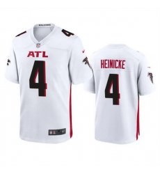 Men Atlanta Falcons 4 Taylor Heinicke New White Stitched Game Jersey