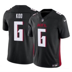 Men Atlanta Falcons 6 Younghoe Koo Black 2023 F U S E  Vapor Untouchable Limited Stitched Football Jersey