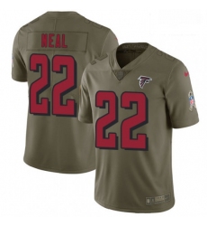 Men Nike Atlanta Falcons 22 Keanu Neal Limited Olive 2017 Salute to Service NFL Jersey