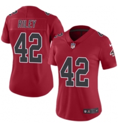 Nike Falcons #42 Duke Riley Red Womens Stitched NFL Limited Rush Jersey