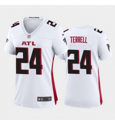 women a.j. terrell atlanta falcons white game jersey 2020 