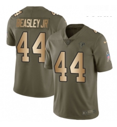 Youth Nike Atlanta Falcons 44 Vic Beasley Limited OliveGold 2017 Salute to Service NFL Jersey